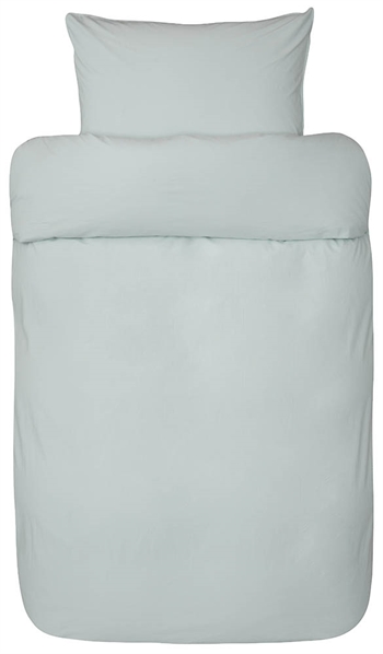 Billede af Blåt sengetøj - 150x210 cm - Frøya himmelblå sengesæt - 100% stenvasket økologisk bomuld - Høie sengetøj hos Shopdyner.dk
